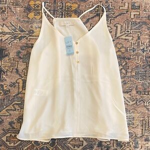 LOFT Ivory Button-Down Camisole